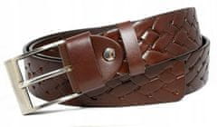 Rovicky Elegantní pánský kožený pásek s poutavým pleteným motivem - 105
