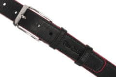 Pierre Cardin Pánský kožený pásek s červenými okraji - 105