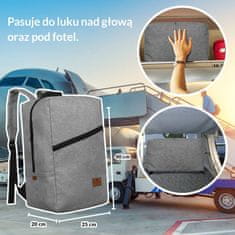 Peterson Prostorný praktický cestovní batoh s výsuvným držákem na kufr