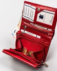 Rovicky Dámská kožená peněženka se zapínáním na patentky