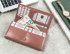 4U Cavaldi Elegantní, prodloužená dámská peněženka s klopou na patentku