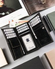 Pierre Cardin Klasická dámská peněženka z přírodní kůže s háčkem a zapínáním