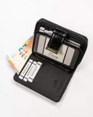 Rovicky Dámská peněženka z pevné ekologické kůže, zapínání na patentku