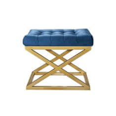 Atelier Del Sofa Taburet Capraz - Gold, Blue, Zlatá, Modrá