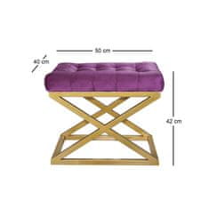 Atelier Del Sofa Taburet Capraz - Gold,
Purple, Zlatá, Purpurová