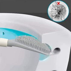 Netscroll Revoluční toaletní kartáček s tlačítkem pro vypouštění čističe, BestBrush