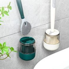 Netscroll Revoluční toaletní kartáček s tlačítkem pro vypouštění čističe, BestBrush