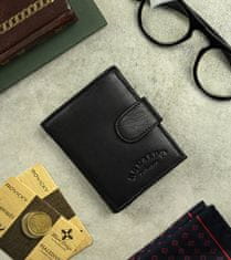 RONALDO Malá, kožená pánská peněženka na patentku