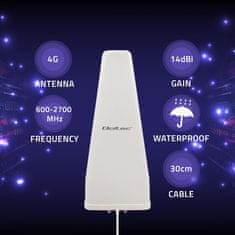 Qoltec Anténa 4G LTE DUAL | 14dBi | všesměrová | externí