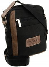 Always Wild Kožená pánská taška přes rameno s vnější kapsou