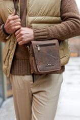Peterson Klasická kožená pánská taška s kapsami