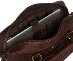Peterson Kožená, prostorná pánská taška na notebook
