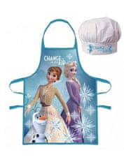 Javoli Dětská zástěra a kuchařská čepice Ledové Království - Frozen - modrá