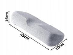Verk 27018 Ortopedický polštář s paměťovou pěnou 45 x 30 cm šedý