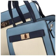 Maria C. Luxusní sada: Kabelka přes rameno, kabelka do ruky a peněženka Gavrila, modrá