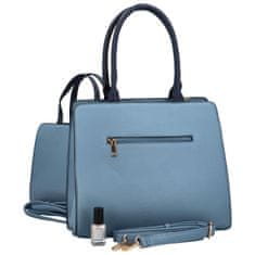 Maria C. Luxusní sada: Kabelka přes rameno, kabelka do ruky a peněženka Gavrila, modrá