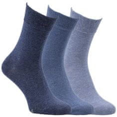 Zdravé Ponožky dámské bavlněné jednobarevné ponožky s jemným svěrem 61107 3pack, 35-38