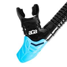 Aga Potápěčský set maska a šnorchl M8+S6 Černá/Modrá