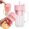 HOME & MARKER® Smoothie Mixér, Smoothie Maker, Přenosný mixér (420ml, 17,5×8,5×7 cm) | BLENDZY Růžová