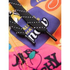 OMBRE Pánské plavecké šortky s nápisy V14 OM-SRBS-0125 vícebarevné MDN124942 S