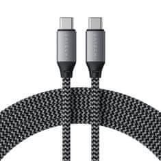 Satechi Nabíjecí kabel USB-C - USB-C 100W, tmavě šedý, 2 m