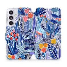 Mobiwear Knížkové flip pouzdro - Samsung Galaxy A55 5G - MP03P Modrá květena