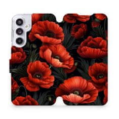 Mobiwear Knížkové flip pouzdro - Samsung Galaxy A55 5G - VP45S Temné červené květy