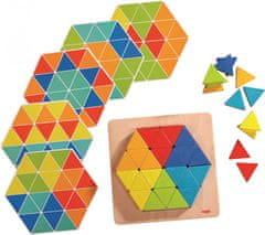 HABA Dřevěná hračka Farebné trojúhelníky na vkládání