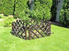 TopKing Záhradní plot plast 350x42 cm hnědý