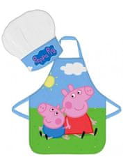 BrandMac Dětská zástěra a kuchařská čepice Prasátko Peppa a George