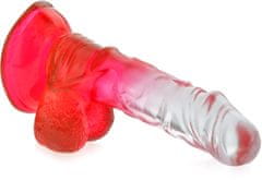 XSARA Umělý penis 15 cm dvoubarevné dildo na silné přísavce - 73254424