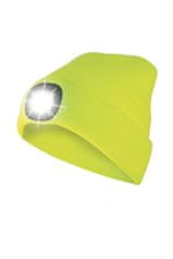 Velamp čepice CAP07L s LED světlem limetkově žlutá, s odrazkou