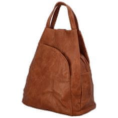Urban Style Volnočasový stylový dámský koženkový batoh Angela, hnědá