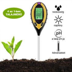 HOME & MARKER® pH metr, Měřič půdy, Elektrický Tester půdy - osvětlení, pH, vlhkost a teplota | SOILMETER