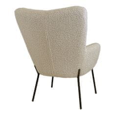 House Nordic Židle z umělé jehněčí kůže, šedohnědá s černými nohami, HN1091