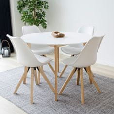 House Nordic Jídelní židle, bílá s přírodními nohami
