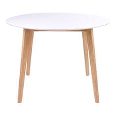 House Nordic Jídelní stůl, bílý a přírodní\nØ105x75 cm