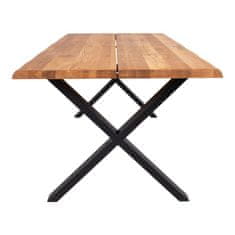 House Nordic Jídelní stůl, naolejovaný dub se zvlněnou hranou, připravený k rozšíření\n95x200x75 cm