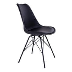 House Nordic Jídelní židle, černá s černými nohami Oslo