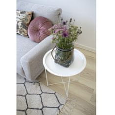 House Nordic Boční stolek z oceli, bílý,\nØ47x50 cm