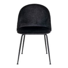 House Nordic Jídelní židle v sametové barvě, černá s černými nohami, HN1207