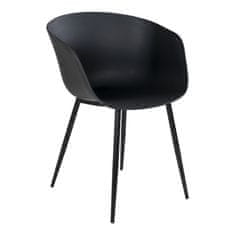 House Nordic Jídelní židle, černá s černými nohami