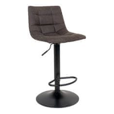 House Nordic Barová židle z mikrovlákna, tmavě šedá s černými nohami