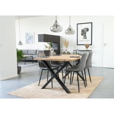 House Nordic Jídelní stůl, dub olejovaný se zvlněnou hranou, připravený k rozšíření\n95x140x75 cm