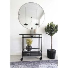 House Nordic Zrcadlo, ocel, černá, ø100 cm