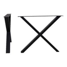 House Nordic Nohy k jídelnímu stolu, práškově lakované v černé barvě, design X, 8x86x72 cm