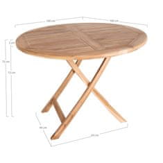 House Nordic Jídelní stůl Oviedo z teakového dřeva