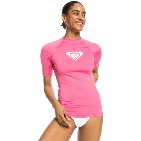 Roxy Dámské lycrové triko Shocking Pink krátký rukáv