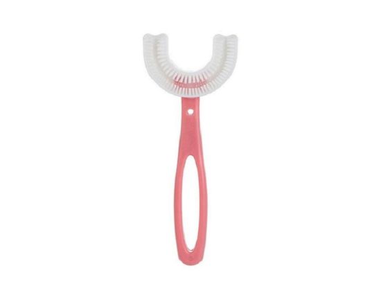 Leventi Zubní kartáček pro děti 6-12let ve tvaru U - růžový