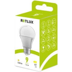 Retlux LED žárovka RLL 603 A60 E27 bulb 9W WW D